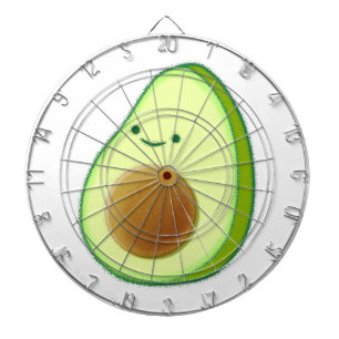 Cute Avocado Drawing Dart Board