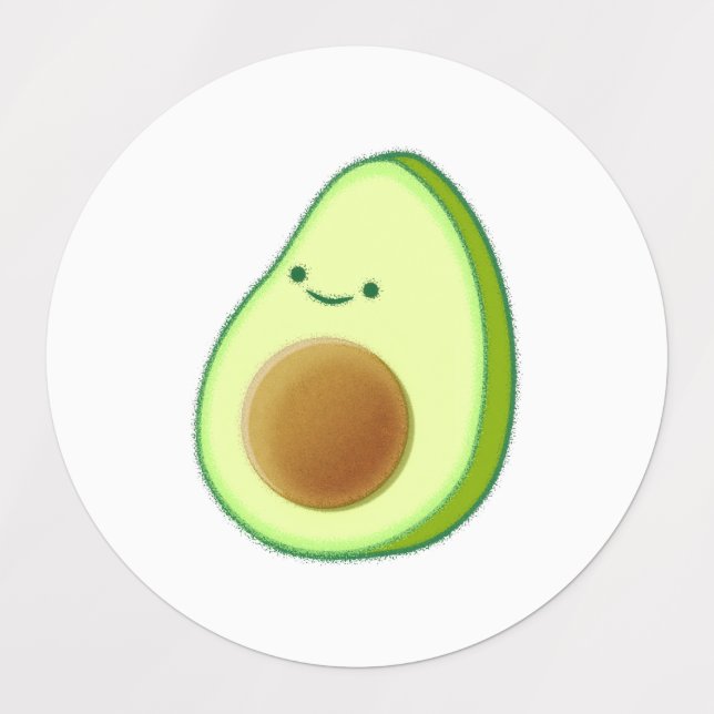 Cute Avocado Drawing Food Labels (Design 1)