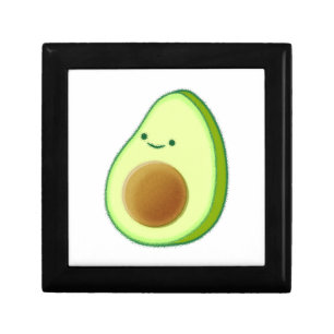 Cute Avocado Drawing Jewelry Box