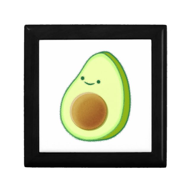 Cute Avocado Drawing Jewelry Box (Front)