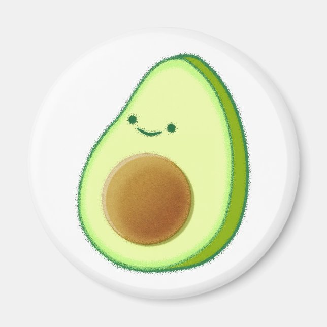 Cute Avocado Drawing Magnet (Front)
