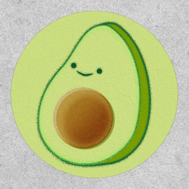 Cute Avocado Drawing Patch (Front)