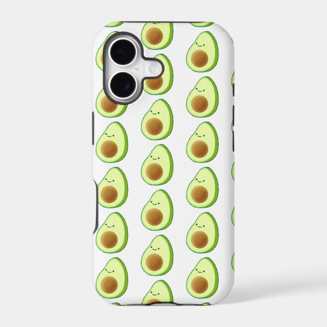 Cute Avocado Drawing Pattern Iphone Case (Back)