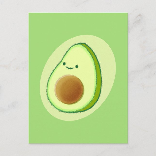 Cute Avocado Drawing Postcard (Front)