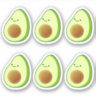 Cute Avocado Drawing Prints