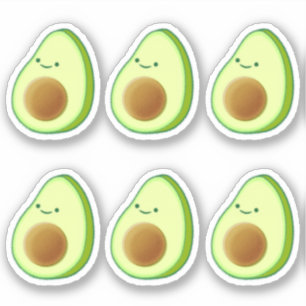 Cute Avocado Drawing Prints Sticker