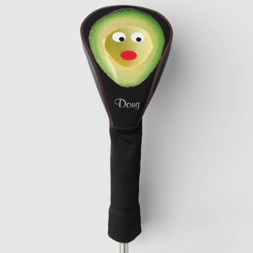 Cute Avocado Face 4Ken Golf Head Cover