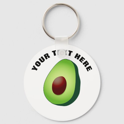 Cute avocado fruit custom round button keychains