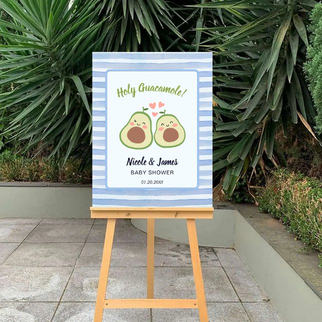 Cute Avocado Gender Neutral Twins Baby Shower Foam Board (Cute Avocado Gender Neutral Twins Baby Shower Foam Board)