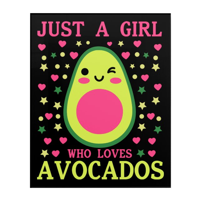Cute Avocado Girl   Acrylic Print (Front)