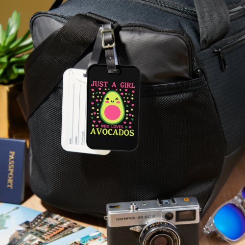 Cute Avocado Girl   Luggage Tag