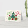 Cute Avocado Guacin Around The Christmas Tree Card