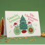 Cute Avocado Guacin Around The Christmas Tree Card