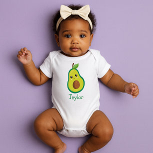 Cute Avocado Happiness Baby Bodysuit