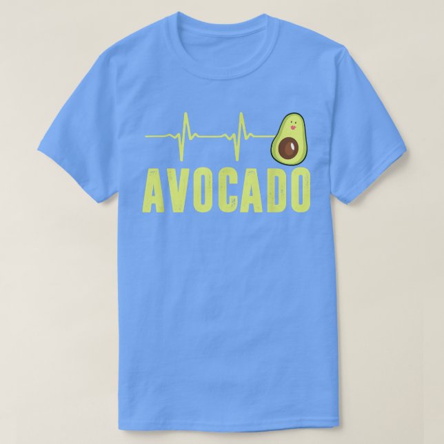 Cute Avocado Heartbeat, Vegan For Men Women, Guaca T-Shirt (Design Front)