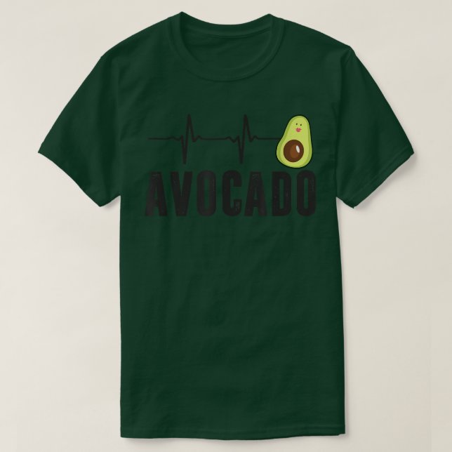 Cute Avocado Heartbeat, Vegan For Men Women, Guaca T-Shirt (Design Front)