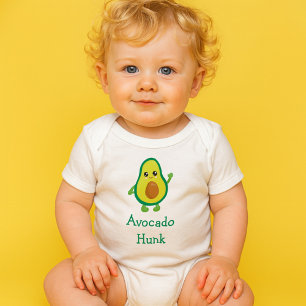 Cute Avocado Hunk Trendy Baby Bodysuit