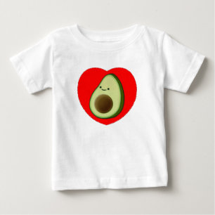 Cute Avocado In Red Heart Baby T-Shirt