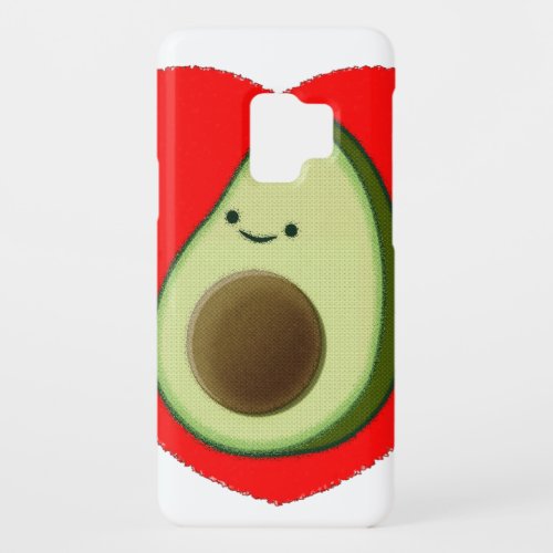 Cute Avocado In Red Heart Case_Mate Samsung Galaxy S9 Case