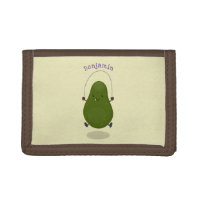 Cute avocado jump rope cartoon illustration