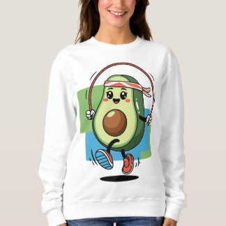 Cute Avocado Jump Rope – Fitness Kawaii Sweatshirt