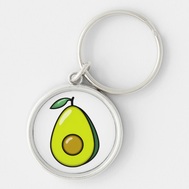 Cute Avocado Keychain (Front)