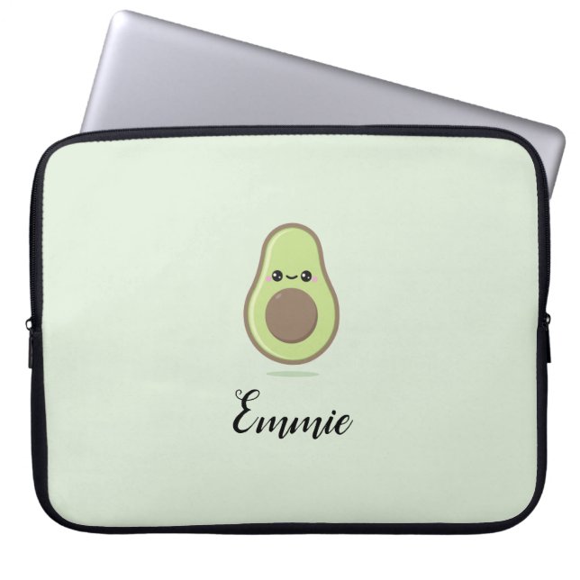 Cute Avocado laptop sleeve (Front)