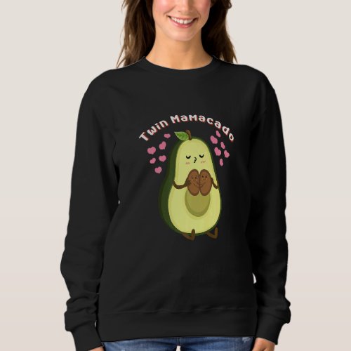 Cute Avocado Mama Fruit Pregnancy Pregnant Mom Twi Sweatshirt