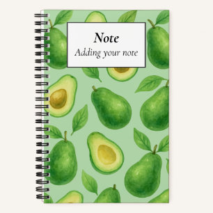 Cute Avocado pattern Green Aesthetic Fruit gift Notebook