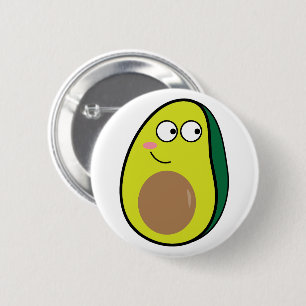 Cute Avocado Pinback Button Fun Kawaii Fruit Pin
