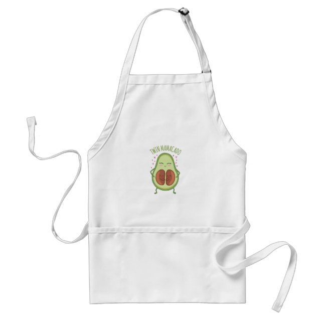 Cute Avocado Pregnant Mommy Adult Apron (Front)