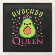 Cute Avocado Queen with Heart Keto Girl Cooking
