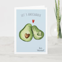 Cute Avocado Romantic Cuddle | Valentine's Day