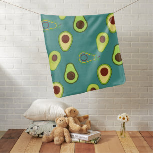 Cute Avocado slice summer Green gradient Pattern Baby Blanket