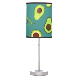 Cute Avocado slice summer Green gradient Pattern Table Lamp
