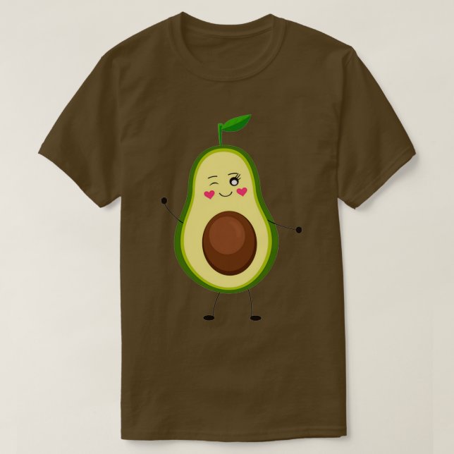 cute avocado sticker T-Shirt (Design Front)