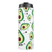Green You Complete Me Avocado Cartoon Friends Thermal Tumbler