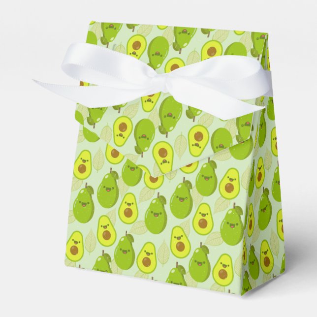 Cute Avocado Tent Favor Box (Front Side)