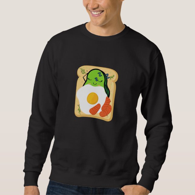Cute Avocado Toast For Girls Women Avocado  & Vega Sweatshirt (Front)