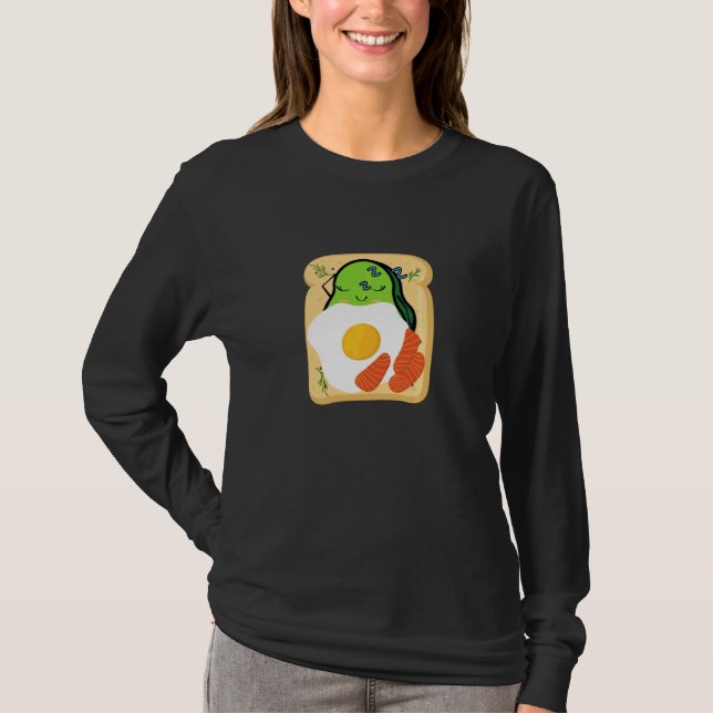 Cute Avocado Toast For Girls Women Avocado  & Vega T-Shirt (Front)