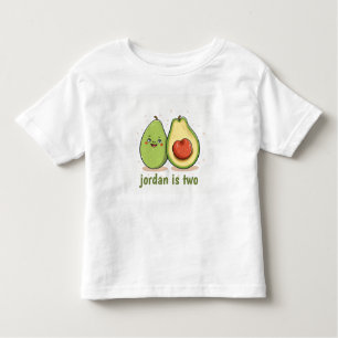 Cute Avocado Two Years Birthday Gift Kids T-shirt