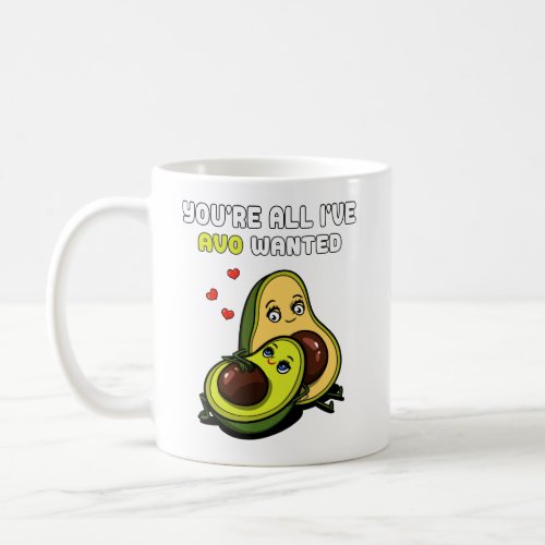 Cute Avocado Vegan Avo Wanted Joke Coffee Mug