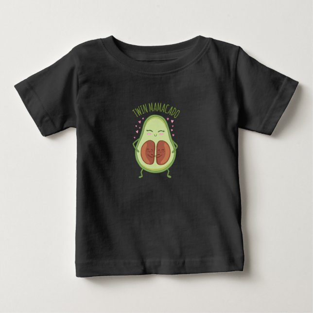 Cute Avocado Young Mommy Baby T-Shirt (Front)