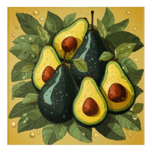 Cute avocados acrylic art