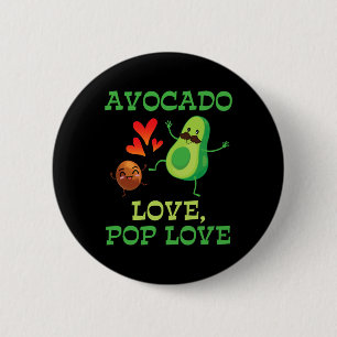 Cute Avocados Dancing Together Avocado Love Pop Lo Button