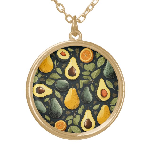 Cute avocados necklace (Front)