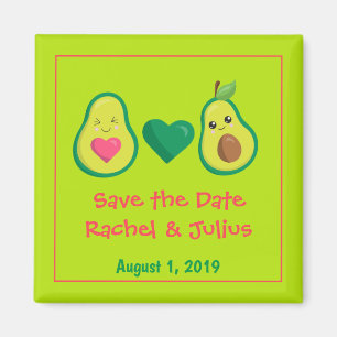 Cute Avocados Save the Date Magnet