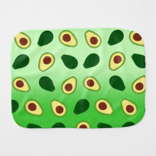 Cute Avocados slice summer green gradient Pattern Baby Burp Cloth