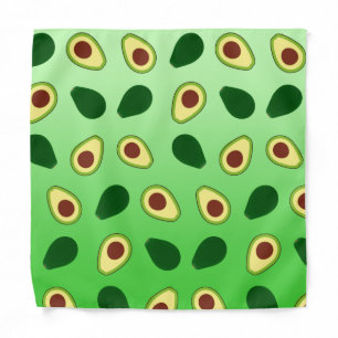 Cute Avocados slice summer green gradient Pattern Bandana