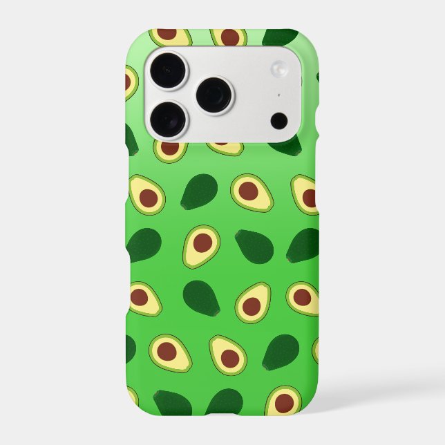 Cute Avocados slice summer green gradient Pattern Iphone Case (Back)
